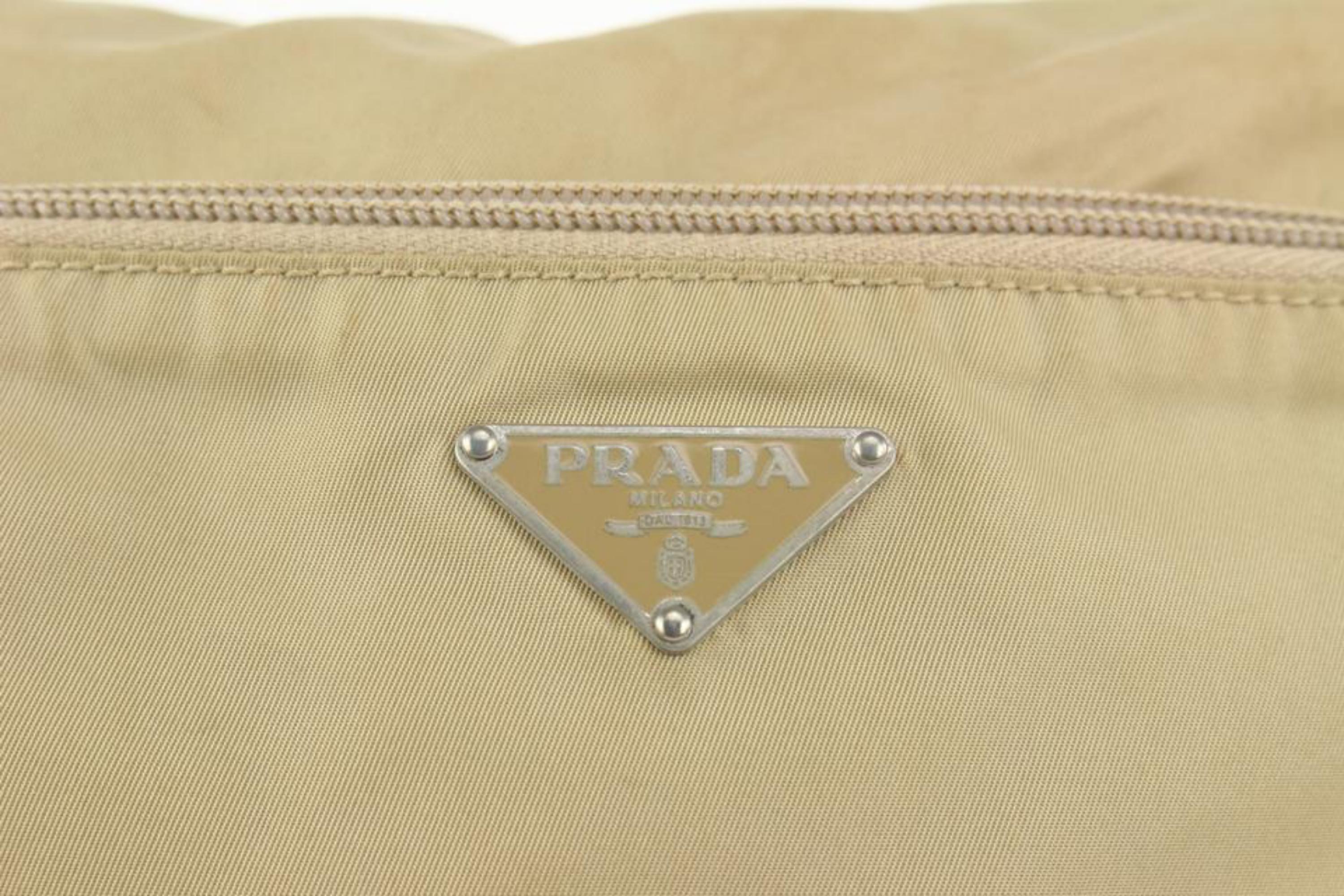 Women's Prada Khaki Beige Nylon Tessuto Crossbody Messenger Bag 1012p38