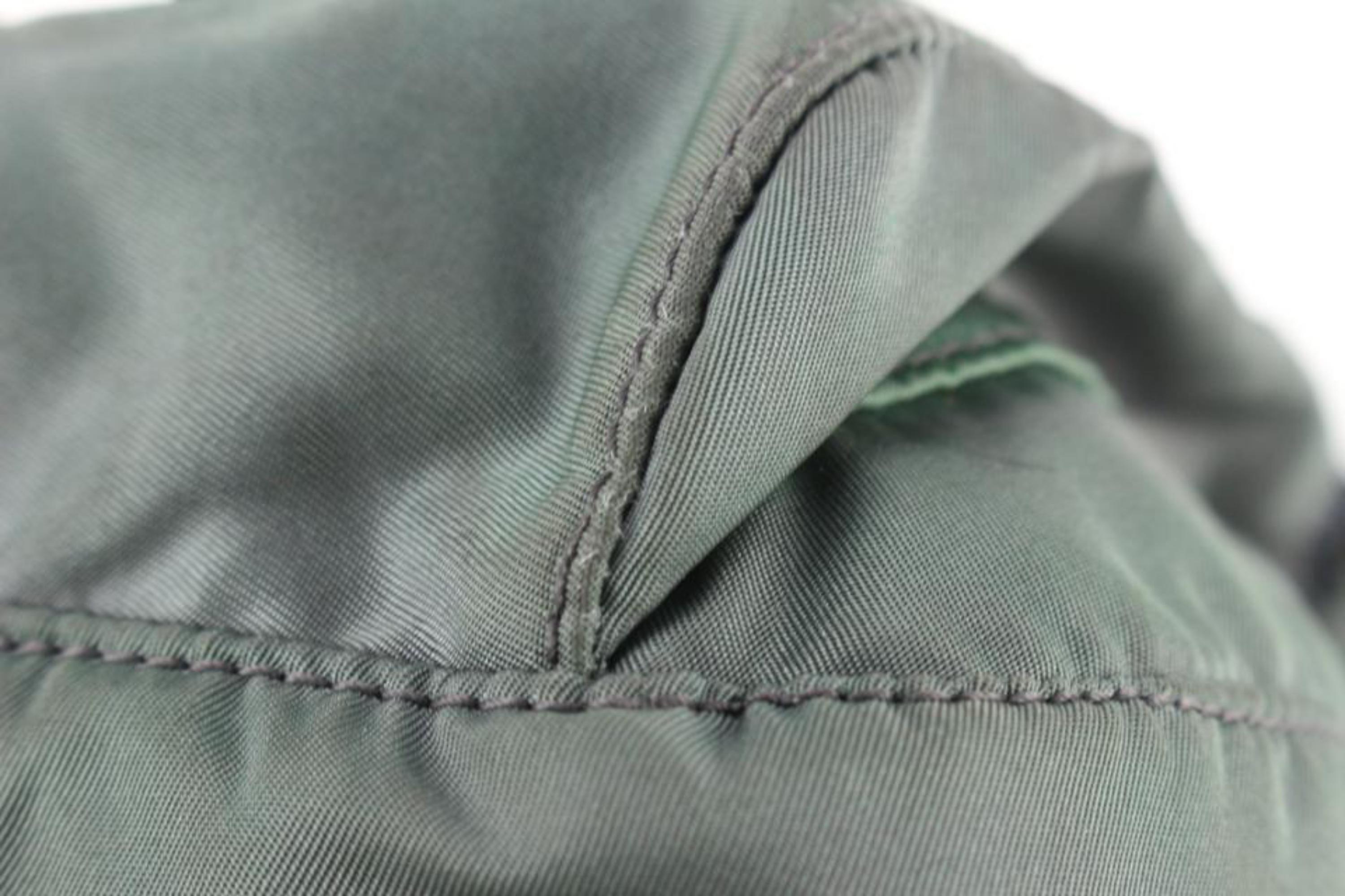 Prada Khaki Green Grey Nylon Tessuto Messenger 43p76s at 1stDibs