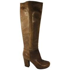 Prada Knee High Leather Boots