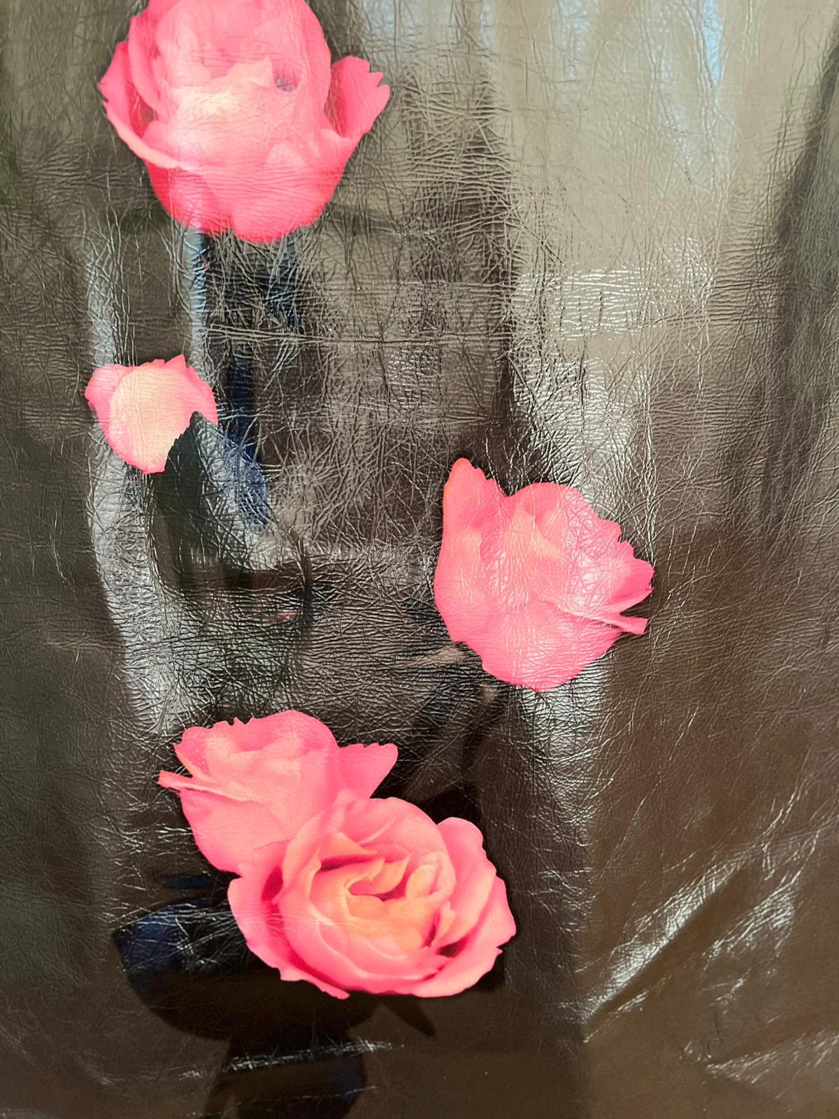 De las mujeres Falda Prada de piel hasta la rodilla con estampado de flores, 2019 en venta