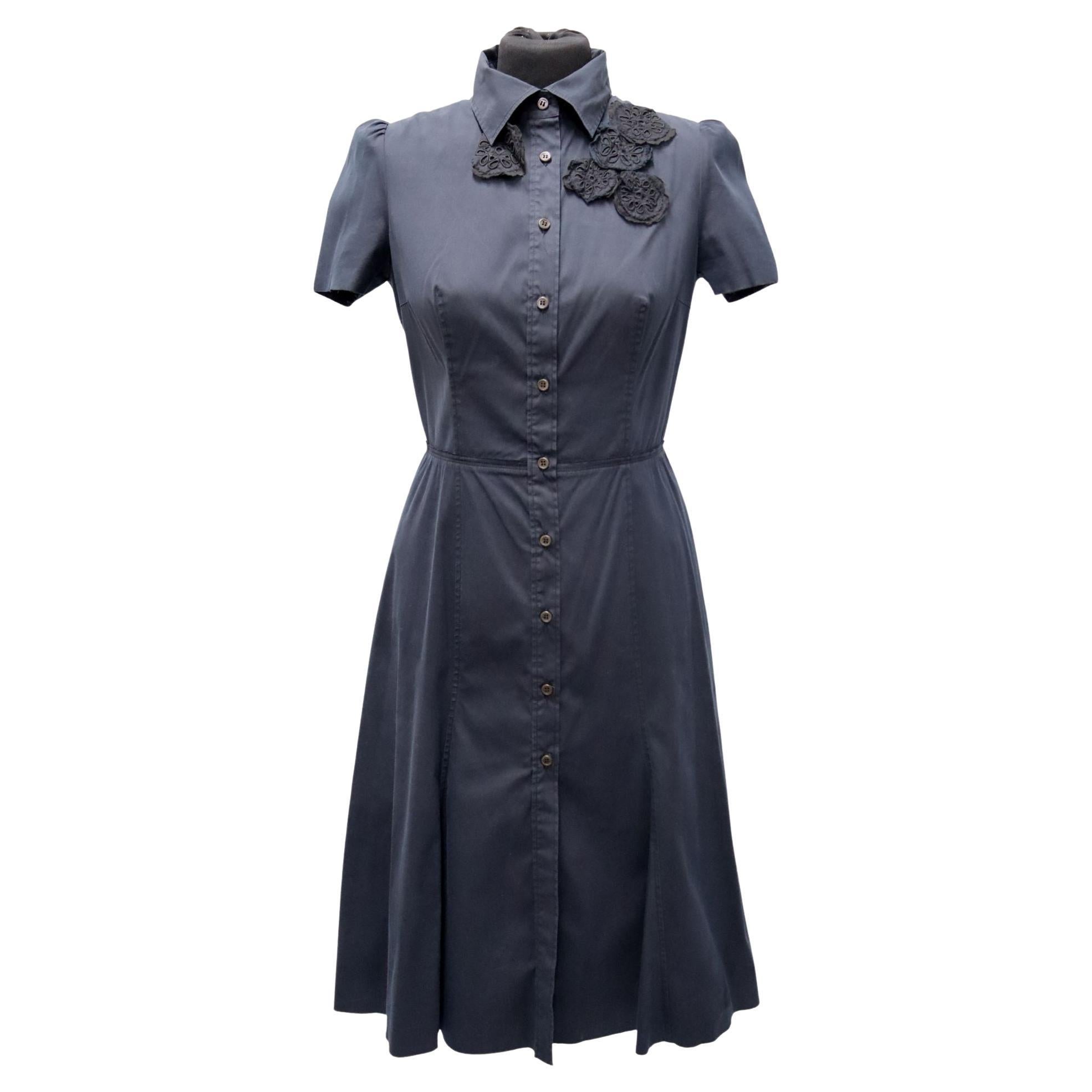 Prada Knee Length Shirt Dress-US8