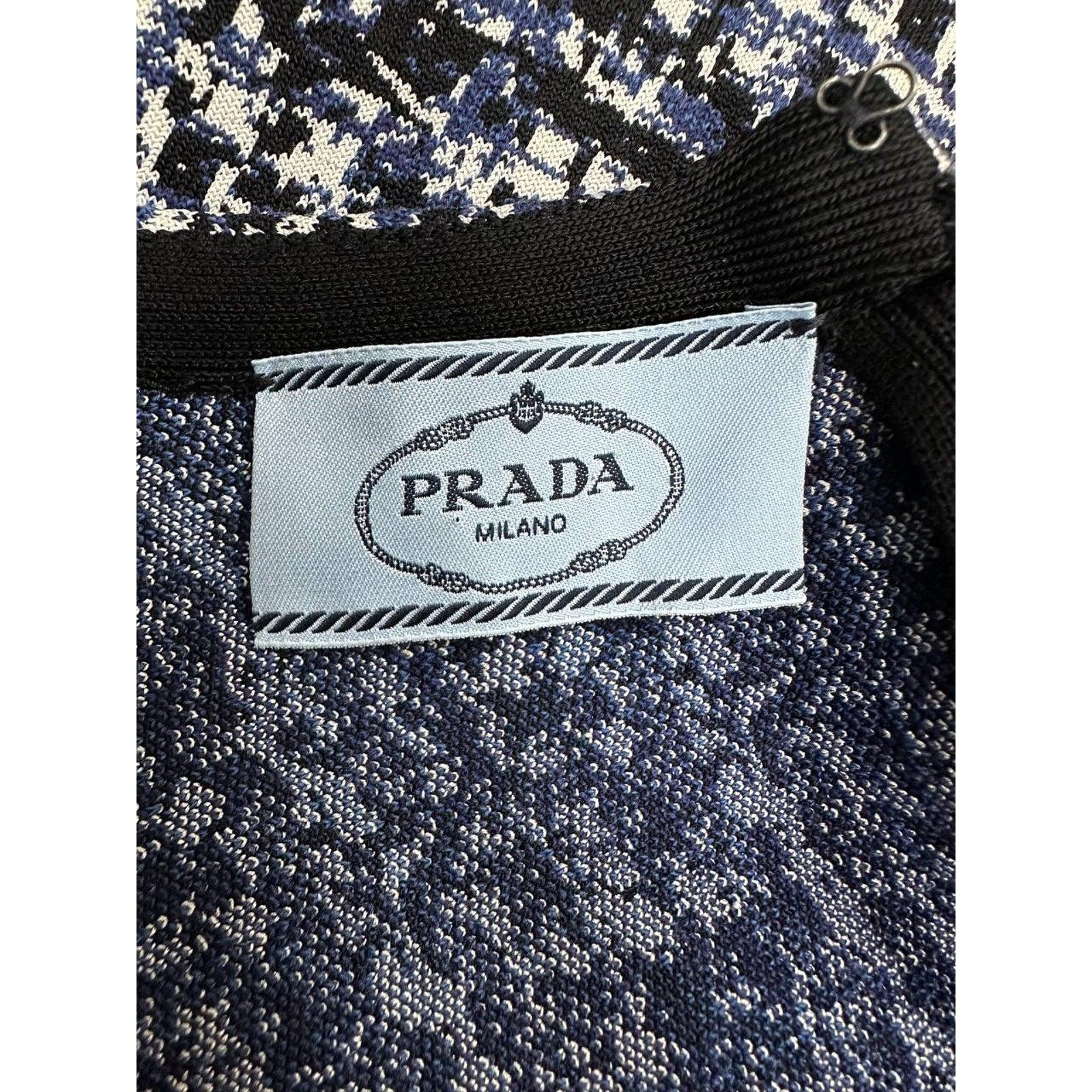 Prada Vestido de punto Midi Sz.M Gris en venta