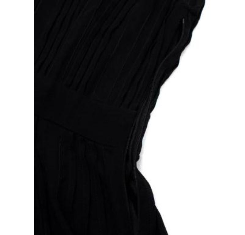Women's Prada Knit Trim Pleated Black Dress For Sale
