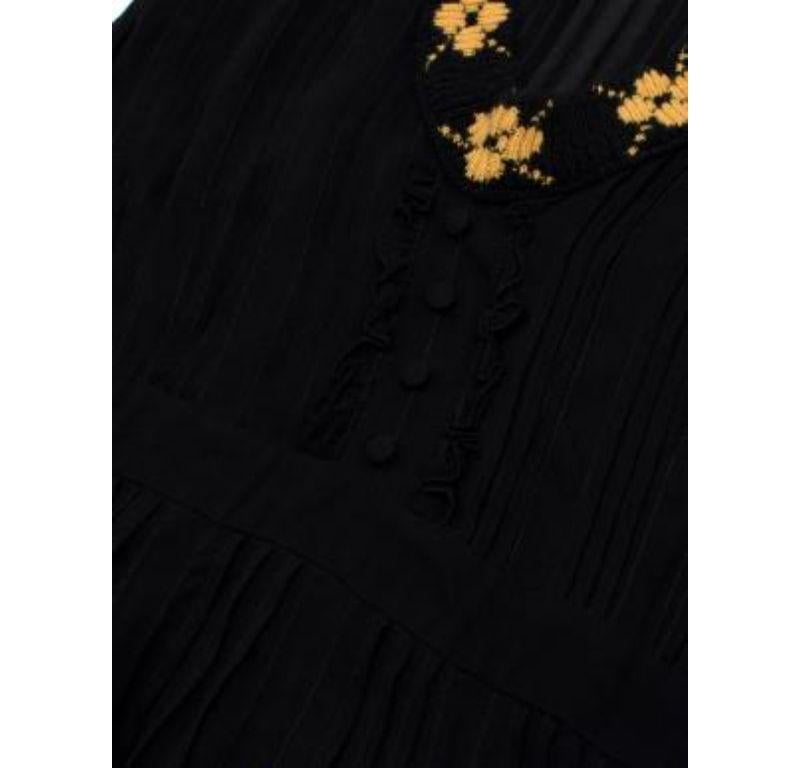 Prada Knit Trim Pleated Black Dress For Sale 1