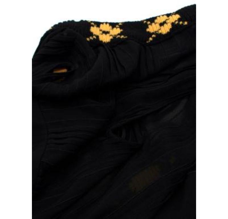 Prada Knit Trim Pleated Black Dress For Sale 2