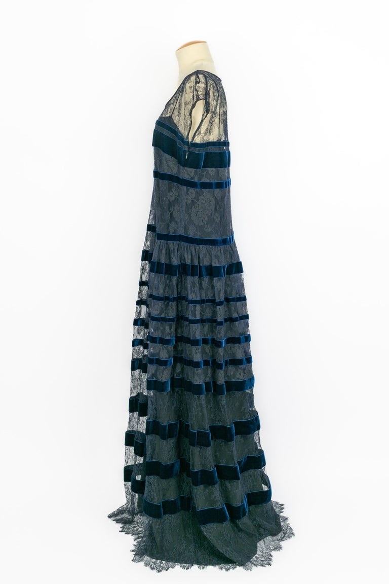 chinese dress ladies Prada Black Lace Dress Runway Fall 2008  Basha Gold