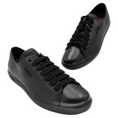 Used Prada Lambskin 40 Leather Low Tops Sneakers PR-S0208N-0006