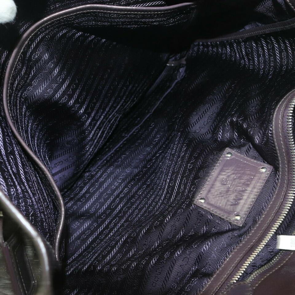 Prada Large Purple Glazed Vitello Daino Tote Bag 863423 In Good Condition In Dix hills, NY