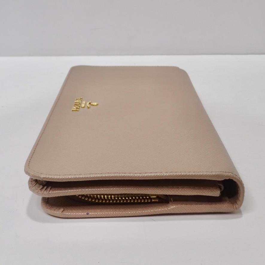 Prada Large Saffiano Leather Wallet For Sale 5