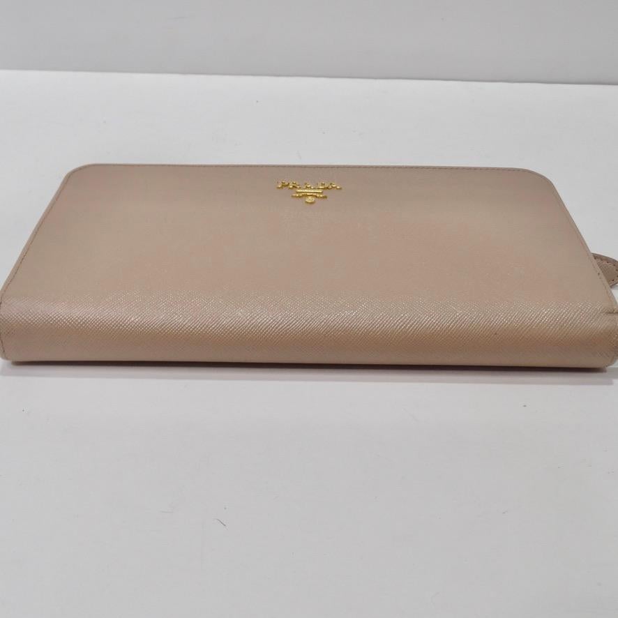 Prada Large Saffiano Leather Wallet For Sale 6