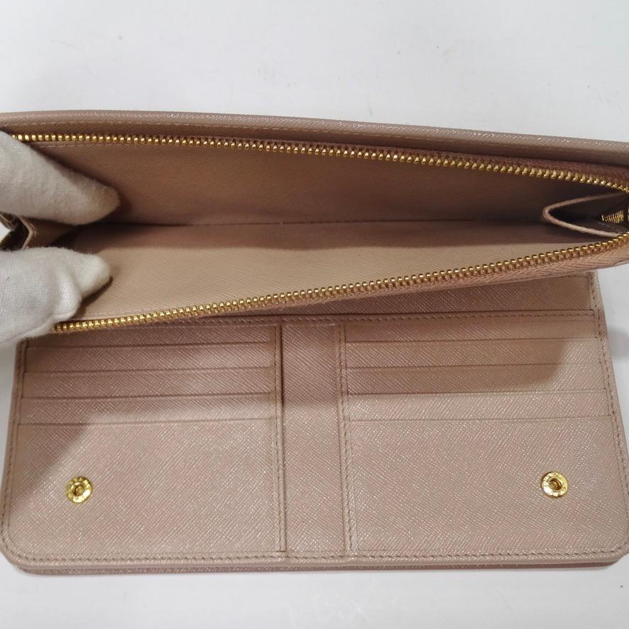 Prada Large Saffiano Leather Wallet For Sale 3