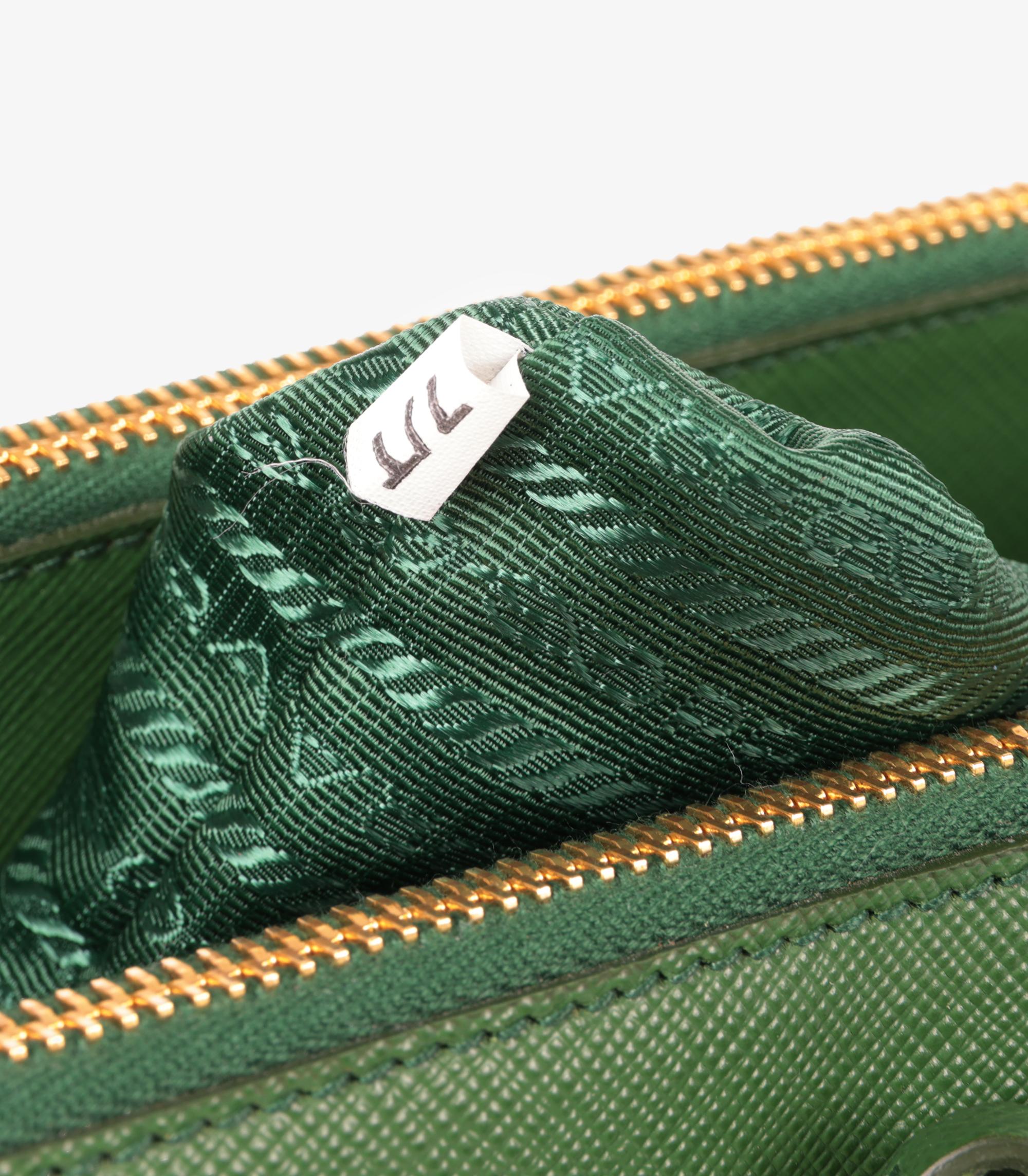 Prada Larice Saffiano Lux Leather Special Order Large Galleria Tote 4