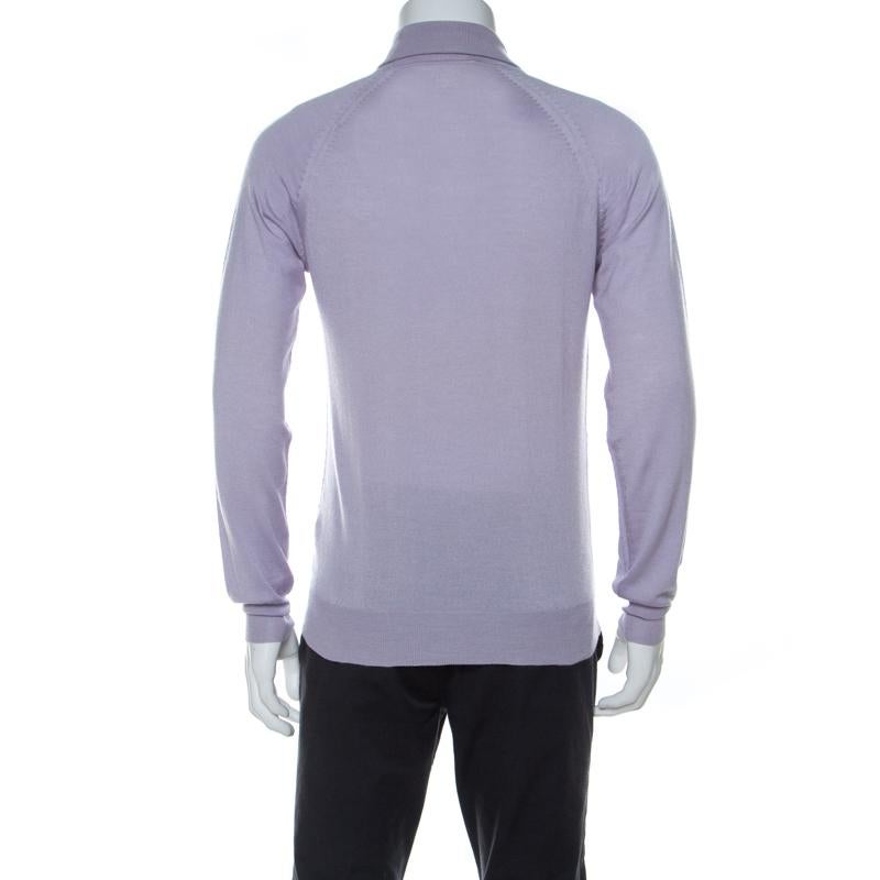 We are in love with this sweater from Prada as it is stylish and warm at the same time. It is made from the finest blend of wool and cashmere and is designed with a turtleneck, raglan long sleeves, and a subtle lavender shade. You can wear it with
