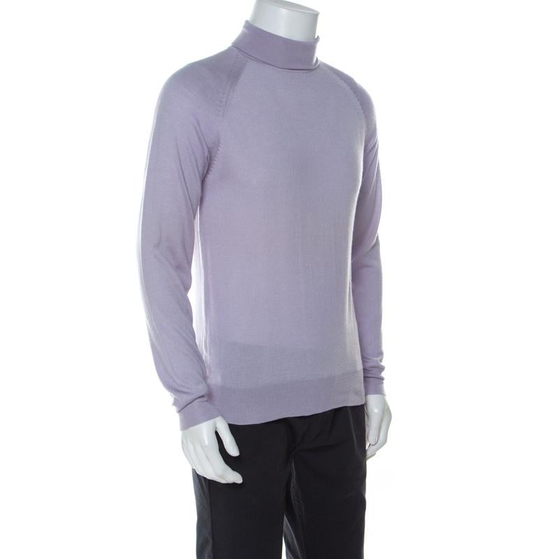 lavender turtleneck sweater