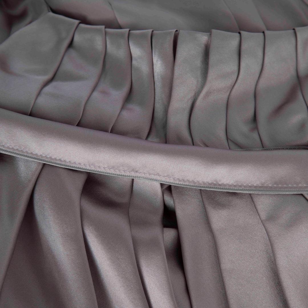 Prada Lavender Silk Pleated Tie Detail Dress Size S In Good Condition For Sale In London, GB