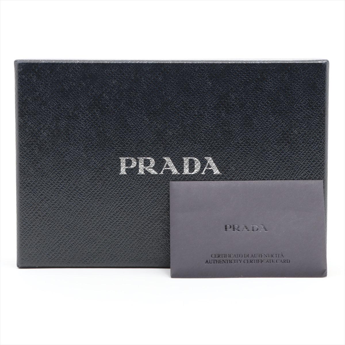 Prada Leather Bi-fold Wallet Pink 5