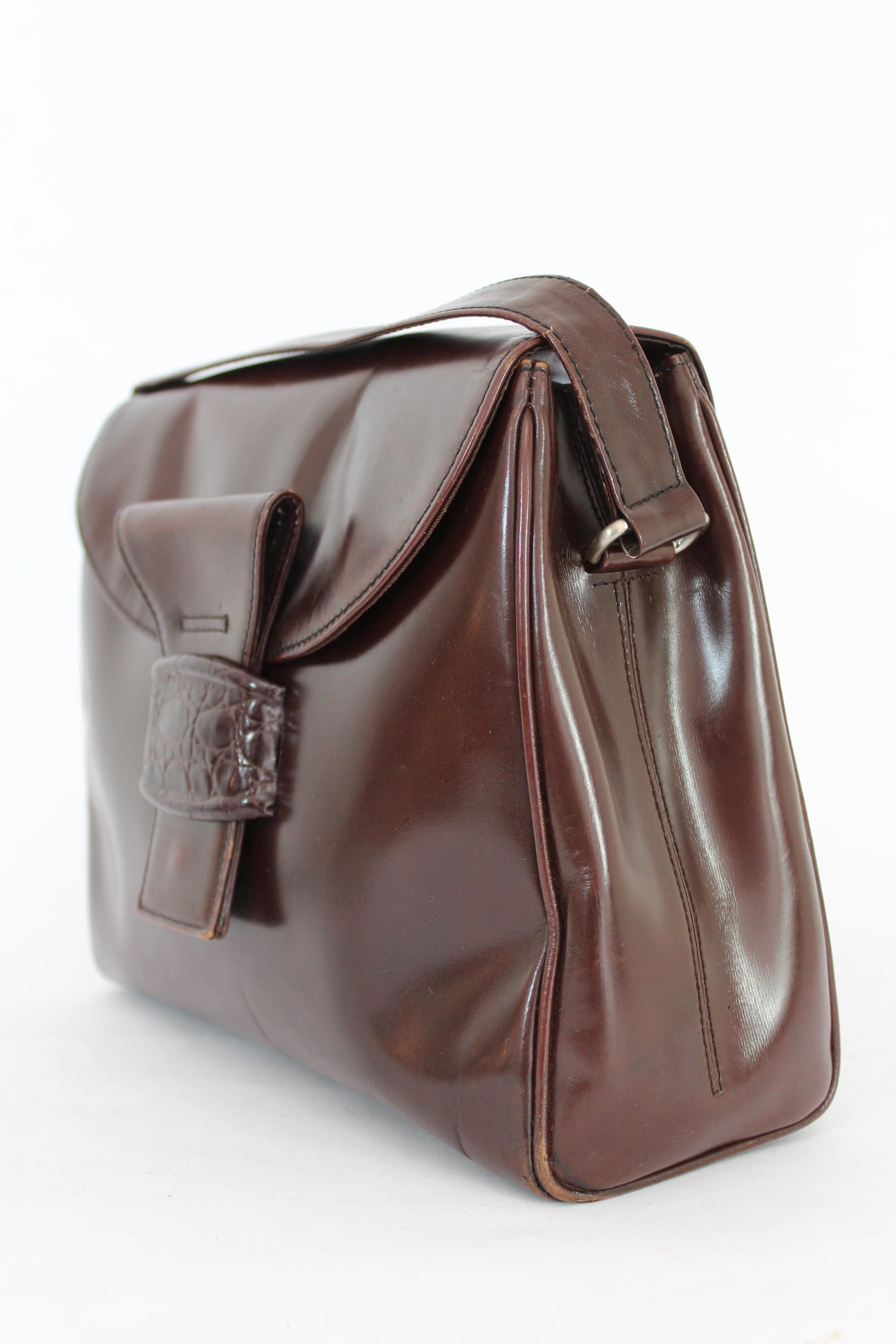 Women's Prada Leather Brown Shoulder Bag 1990s