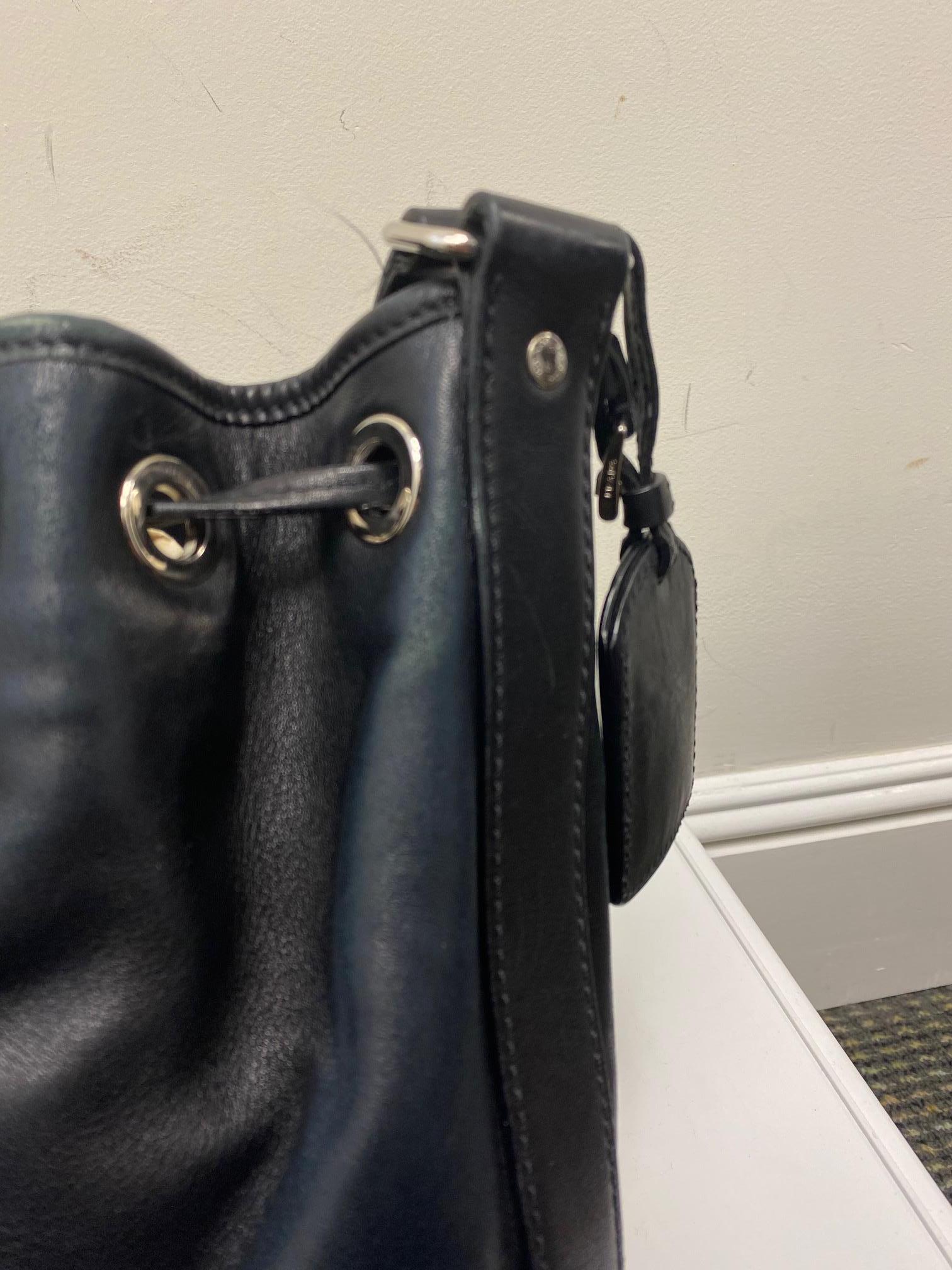 Prada Leather Bucket Bag For Sale 3