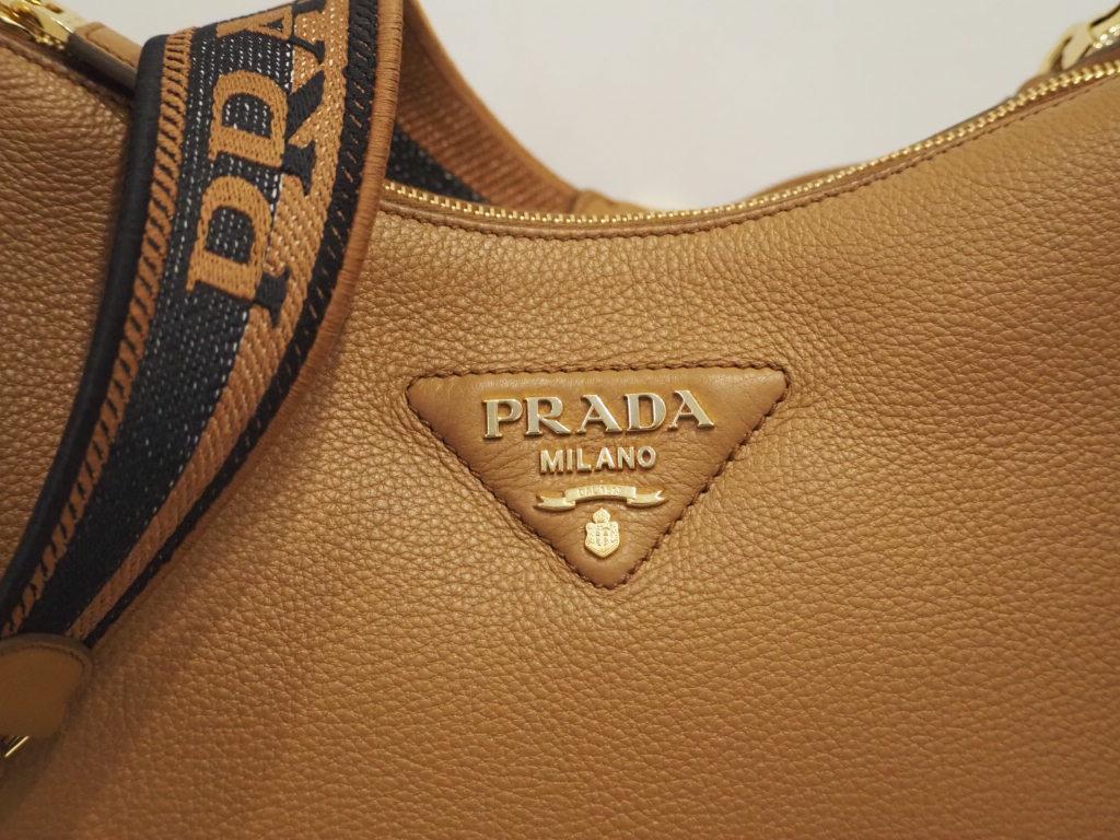 Women's or Men's Prada leather camel shoulder bag