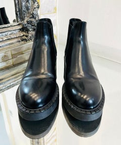 Prada Leather Chelsea Ankle Boots