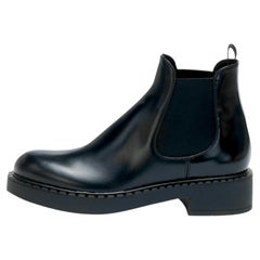 Prada Leather Chelsea Ankle Boots