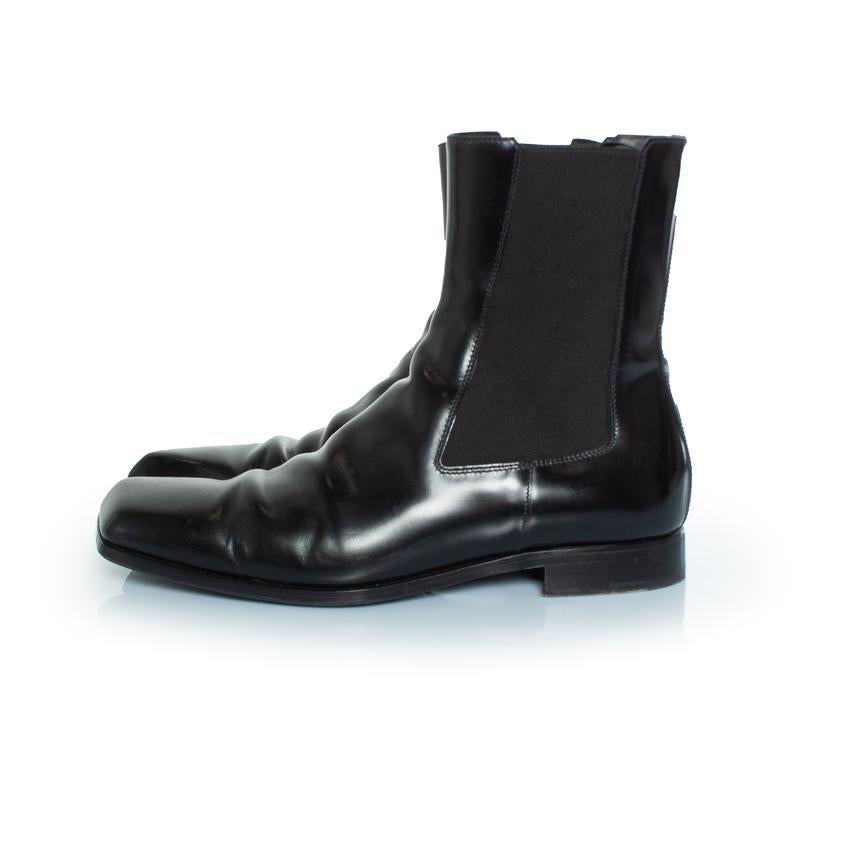 Prada, Botas Chelsea de piel en venta 2