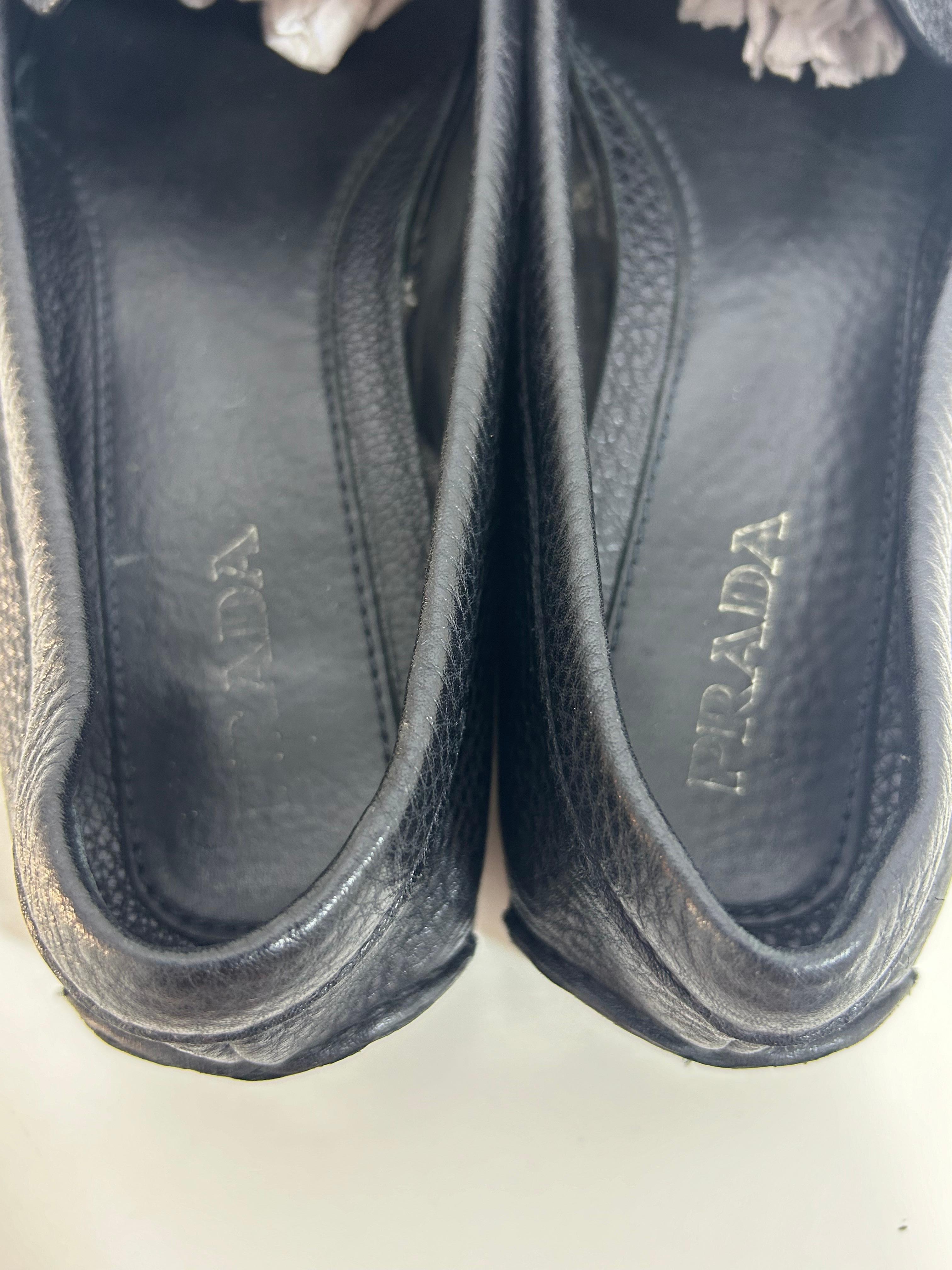 Prada Leather Driving Loafers Size EU 40.5 6