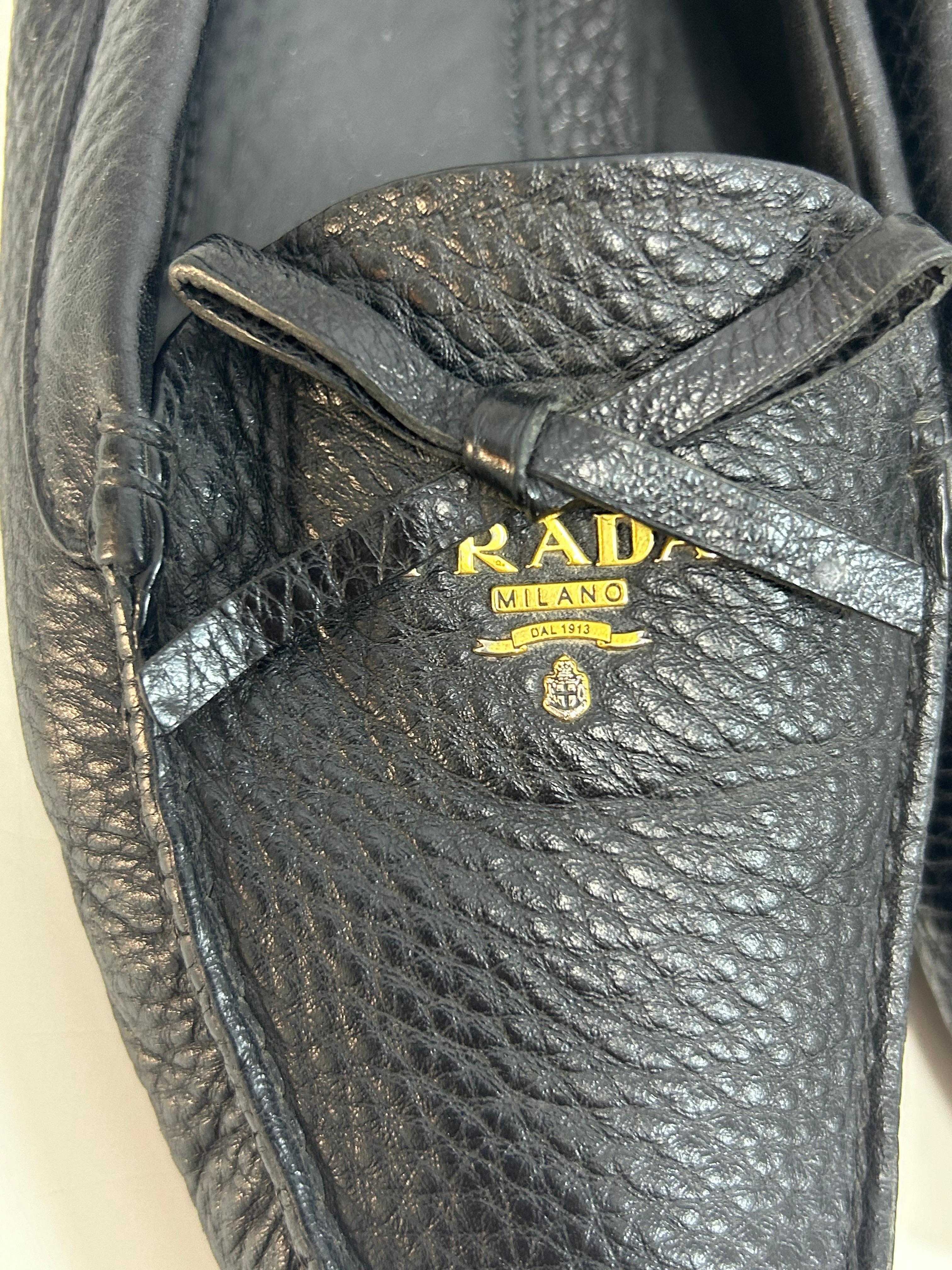 Prada Leather Driving Loafers Size EU 40.5 8
