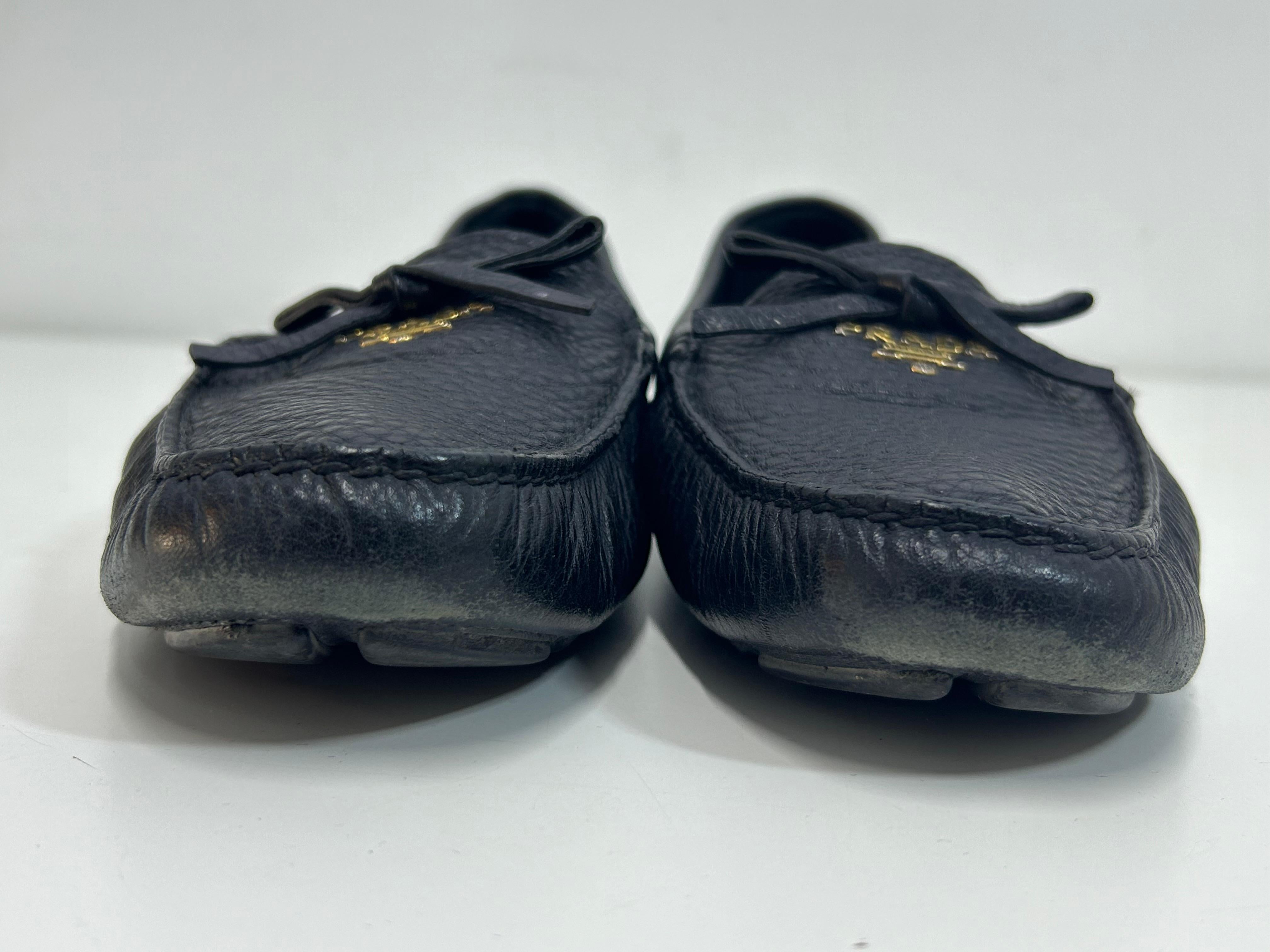 Men's Prada Leather Driving Loafers Size EU 40.5