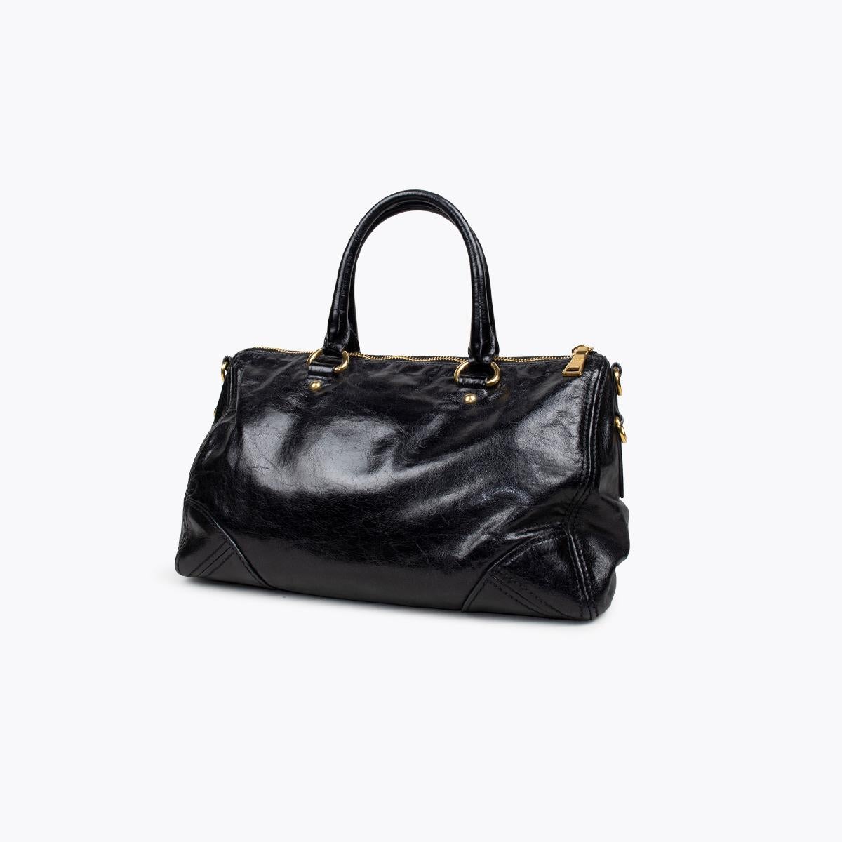 Prada Leather Duffle Bag In Good Condition In Sundbyberg, SE