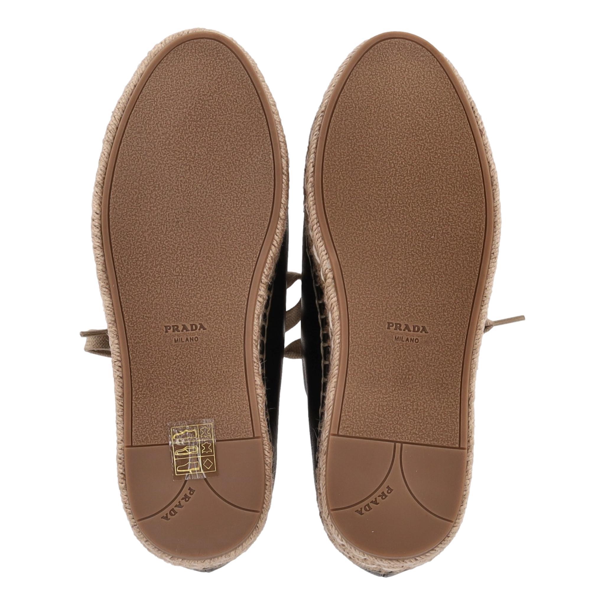 Prada Leather Espadrille Sneakers 1