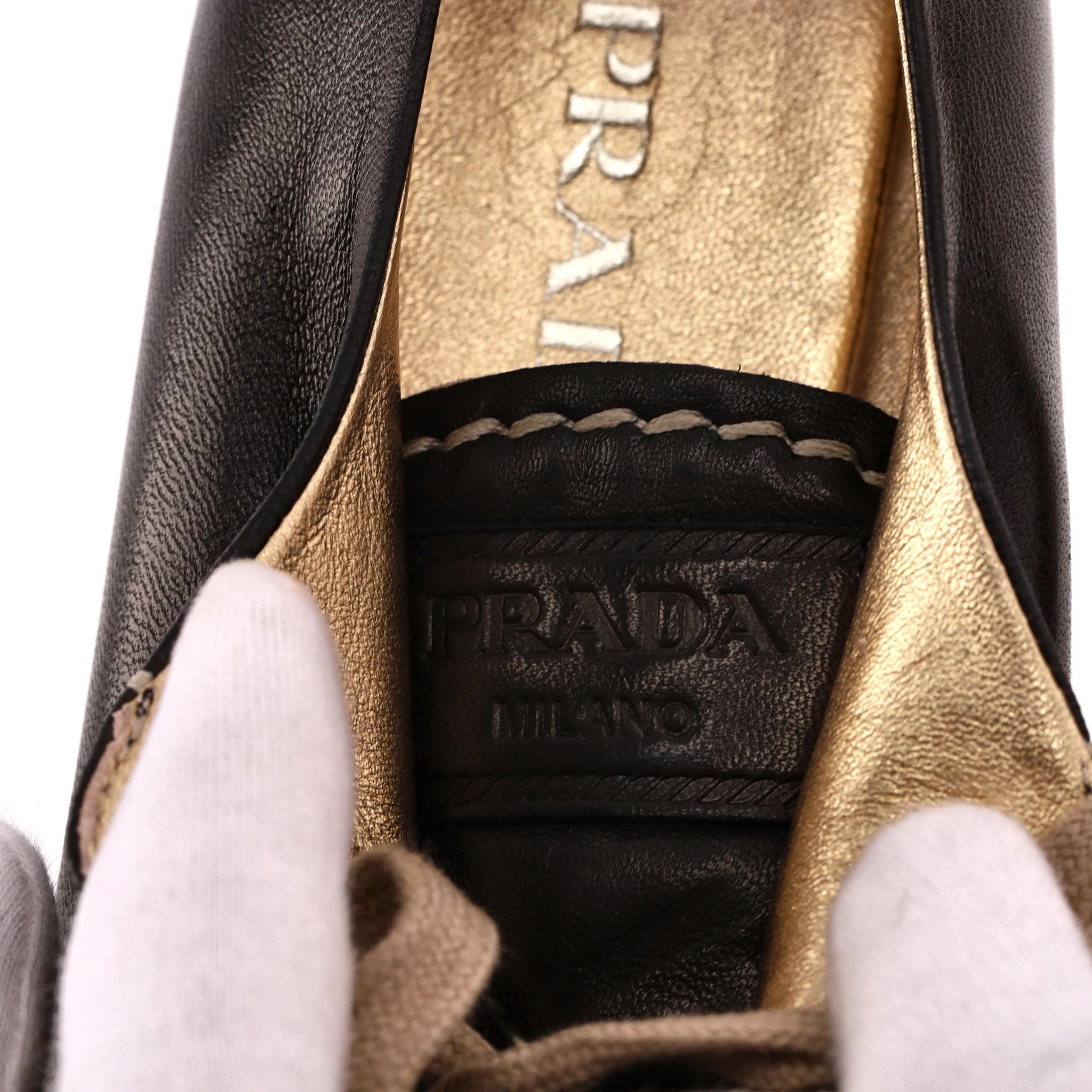 Prada Leather Espadrille Sneakers 2