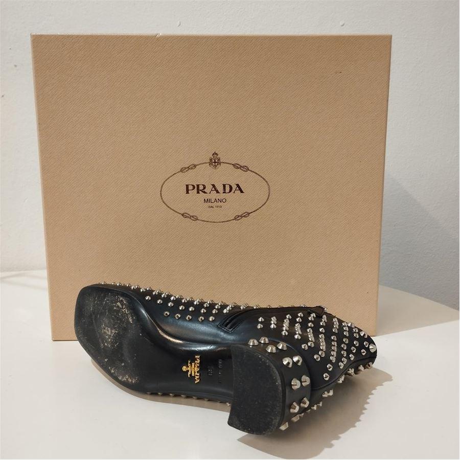 Women's Prada Leather half boots size 39 For Sale