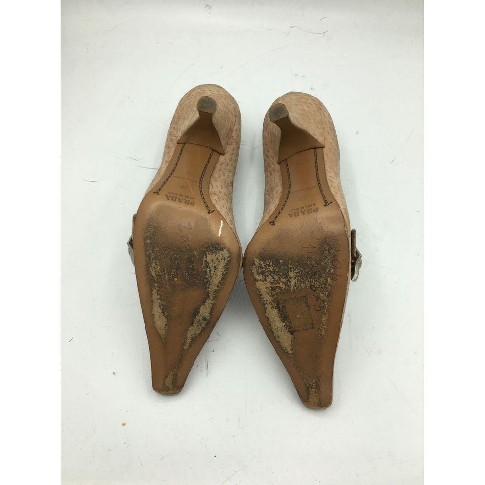 Brown Prada Leather Heels For Sale