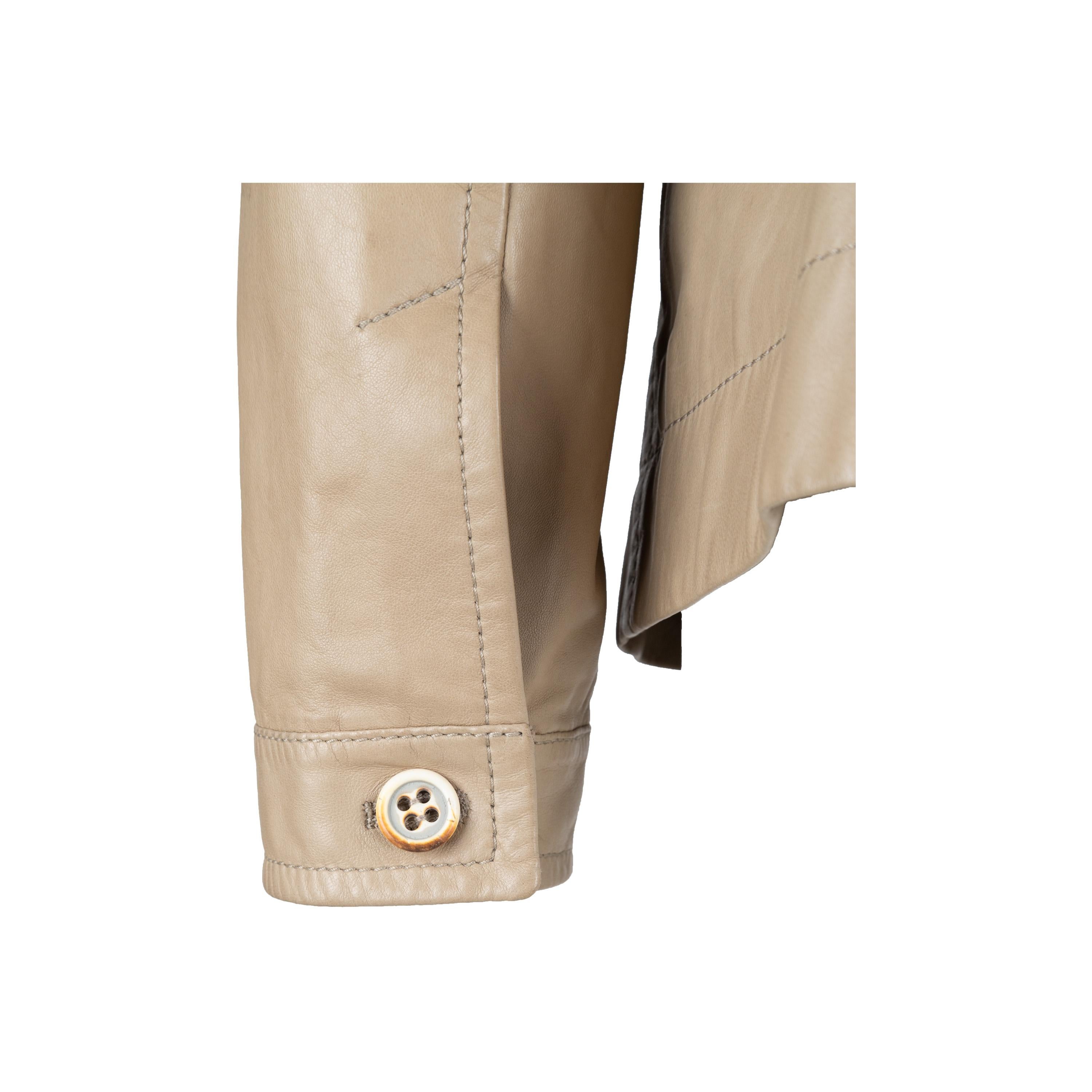 Prada Leather Jacket with Belt  1