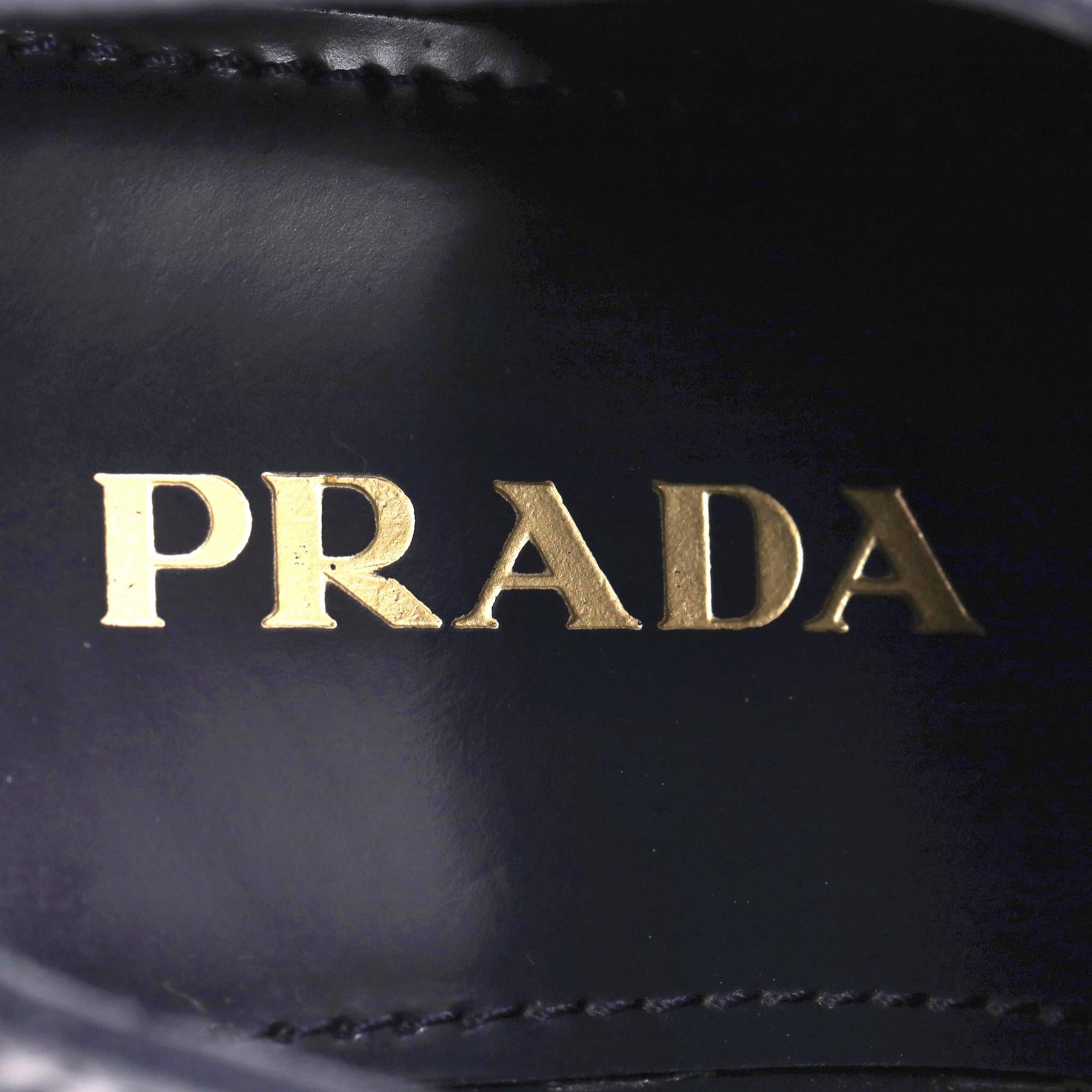 Prada Leder Plateau Brogues im Angebot 5