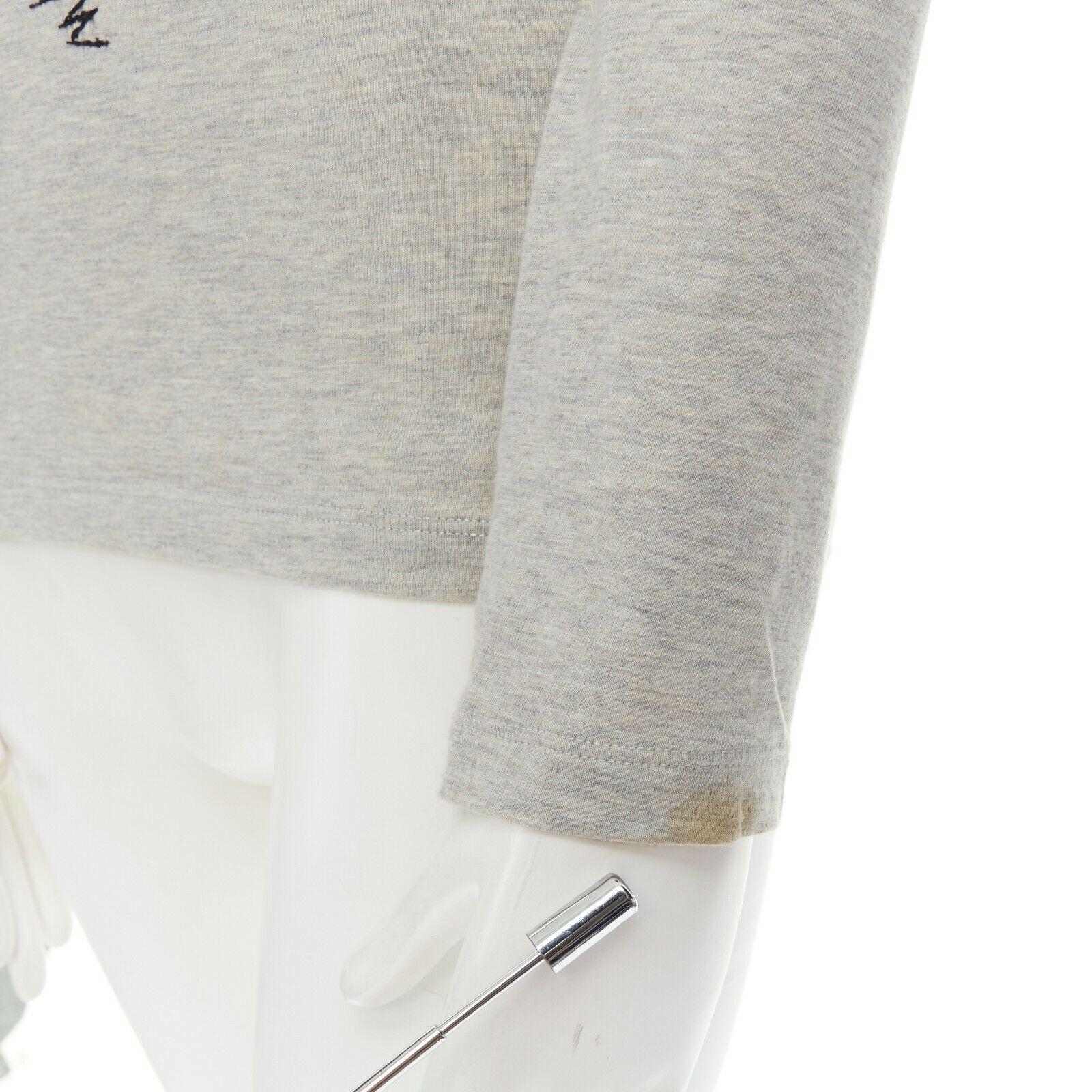 PRADA top a maniche lunghe grigio sfumato impreziosito da hardware robotico XS 6