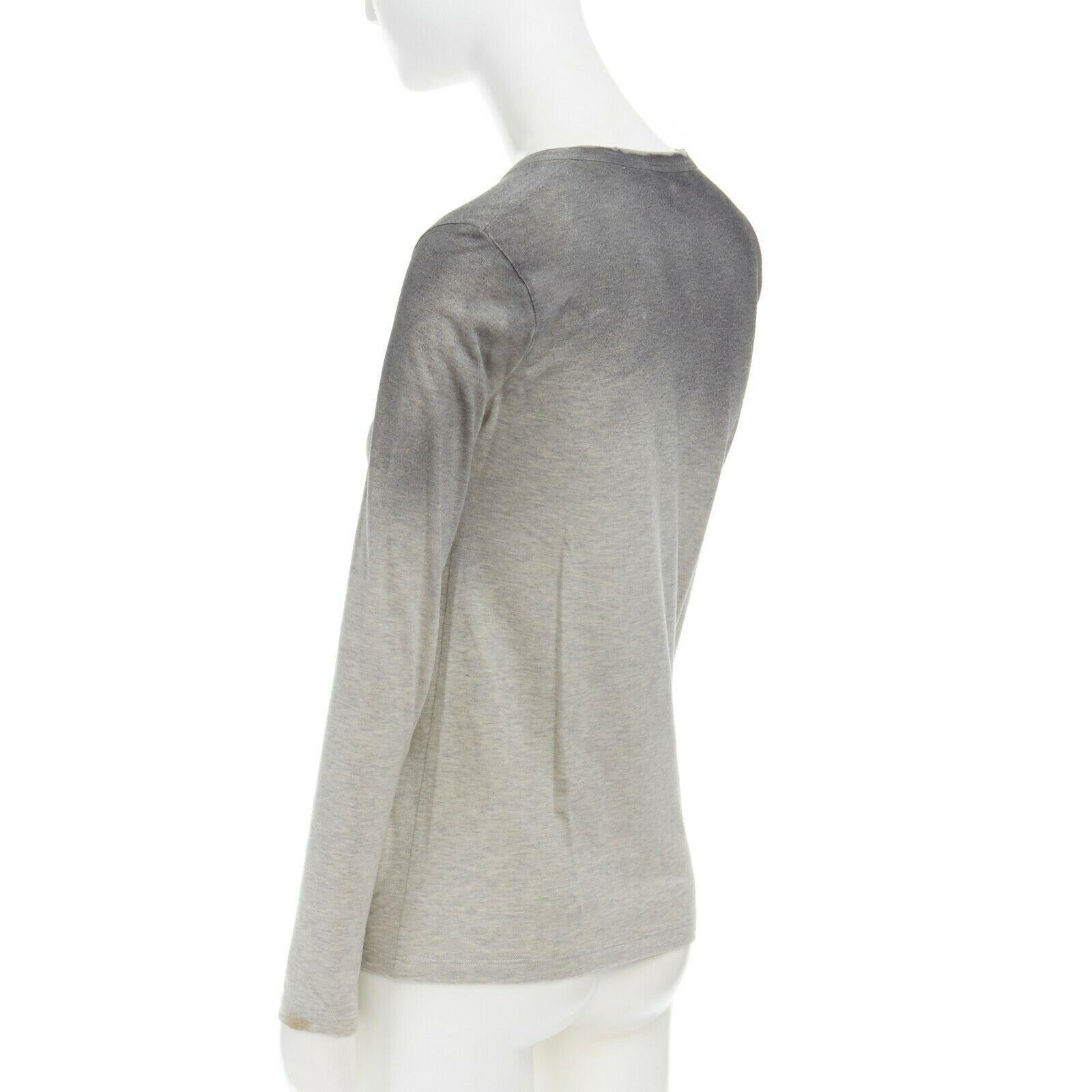 PRADA top a maniche lunghe grigio sfumato impreziosito da hardware robotico XS 1