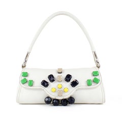 Prada Leather Shoulder Bag with Stones