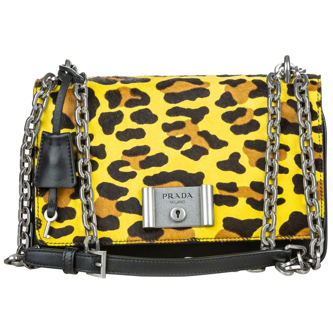 Prada Leopard Cavallino Flap Bag For Sale at 1stDibs | prada cavallino  leopard bag, prada leopard bag