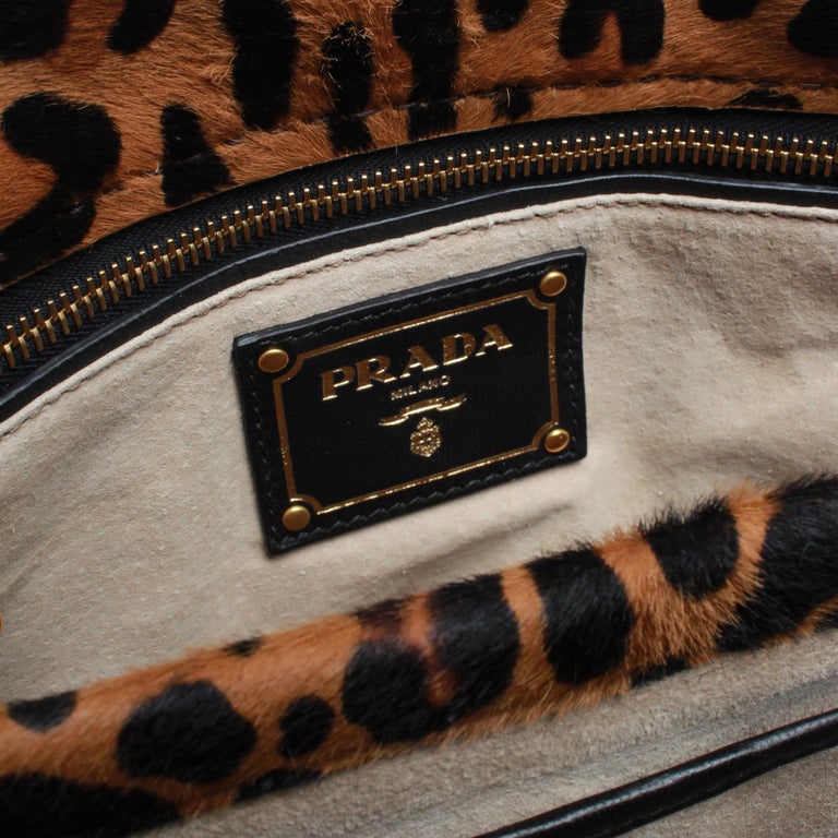 PRADA Leopard Print Handbag For Sale at 1stDibs prada leopard bag