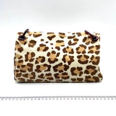 Prada Leopard Print Pony-style Calfskin Tortoise Strap Large Shoulder Bag