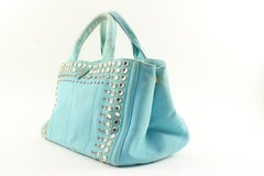 PRADA Light Blue 2way Crystal Grommet Tote 1PR1220K