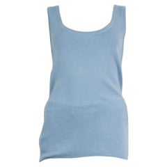 PRADA light blue cashmere silk Sleeveless Sweater 48 XXL