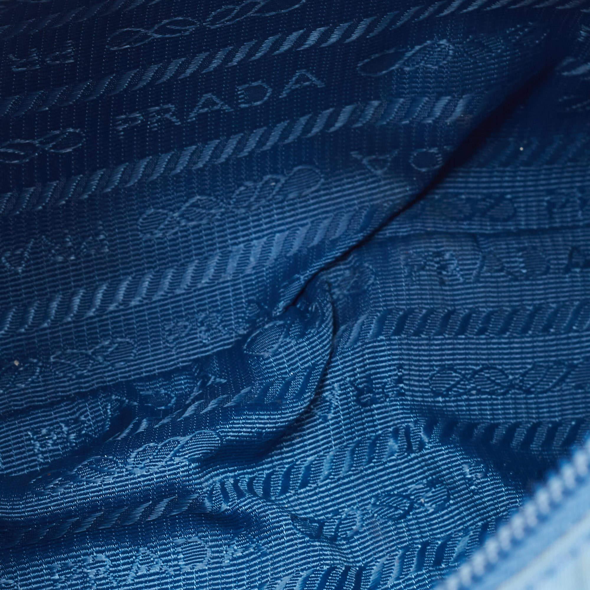 Prada Light Blue Nylon Re-Edition 2000 Baguette Bag 3