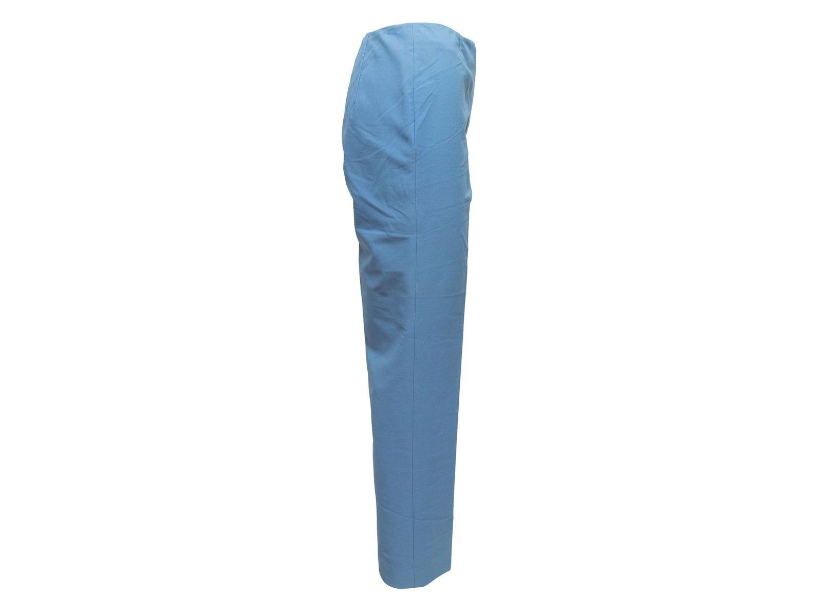 Prada Light Blue Nylon Straight-Leg Pants 2