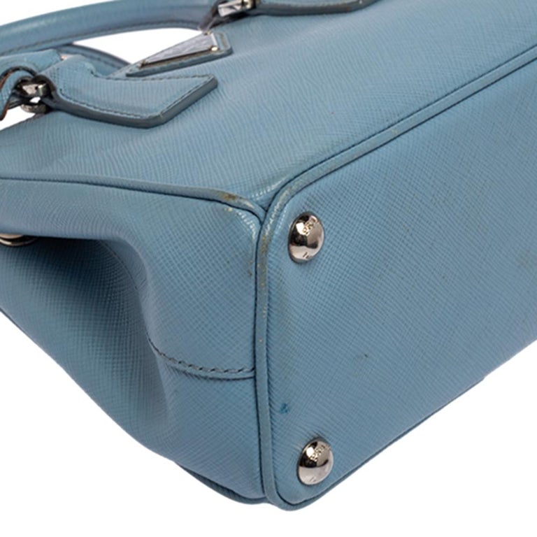 Light Blue Prada Galleria Saffiano Leather Mini-bag