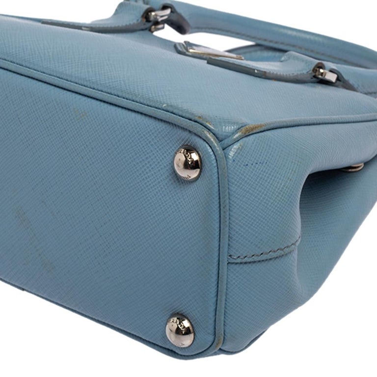 Prada Saffiano Cobalt Blue Mini Galleria Tote Bag – I MISS YOU VINTAGE