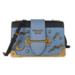 Prada Light Blue Small Astrology Crossbody Bag