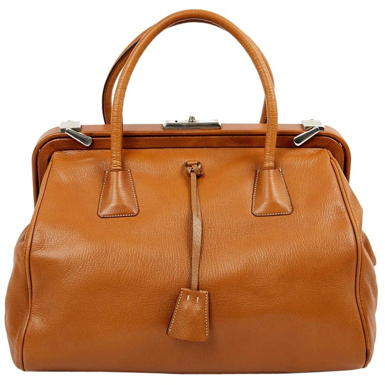 Prada Light Brown Doctor's Bag For Sale at 1stDibs | prada doctor bag, prada  doctors bag, doctor bag prada